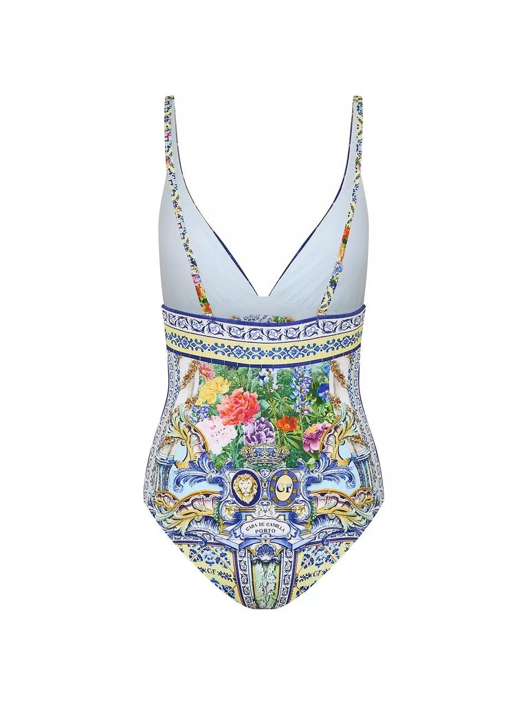 Camilla Printed Eyelet Tie One-Piece Swimsuit 3
