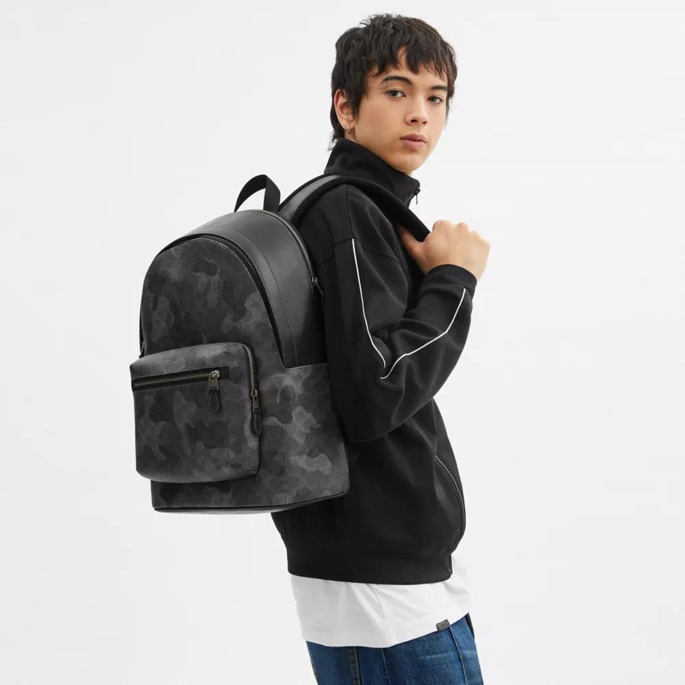 Coach West Backpack In Signature Camo Print
