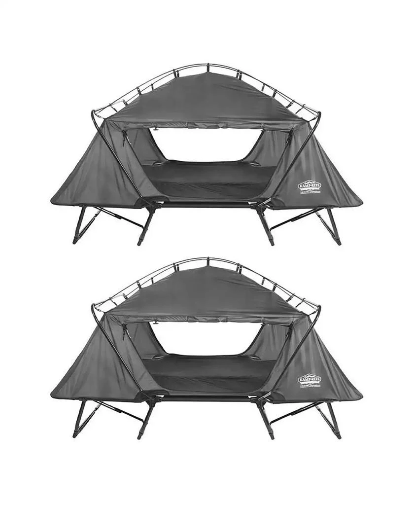 Kamp-Rite Oversize Portable Cot, Chair, and Tent, Easy Setup, Gray (2 Pk) 1