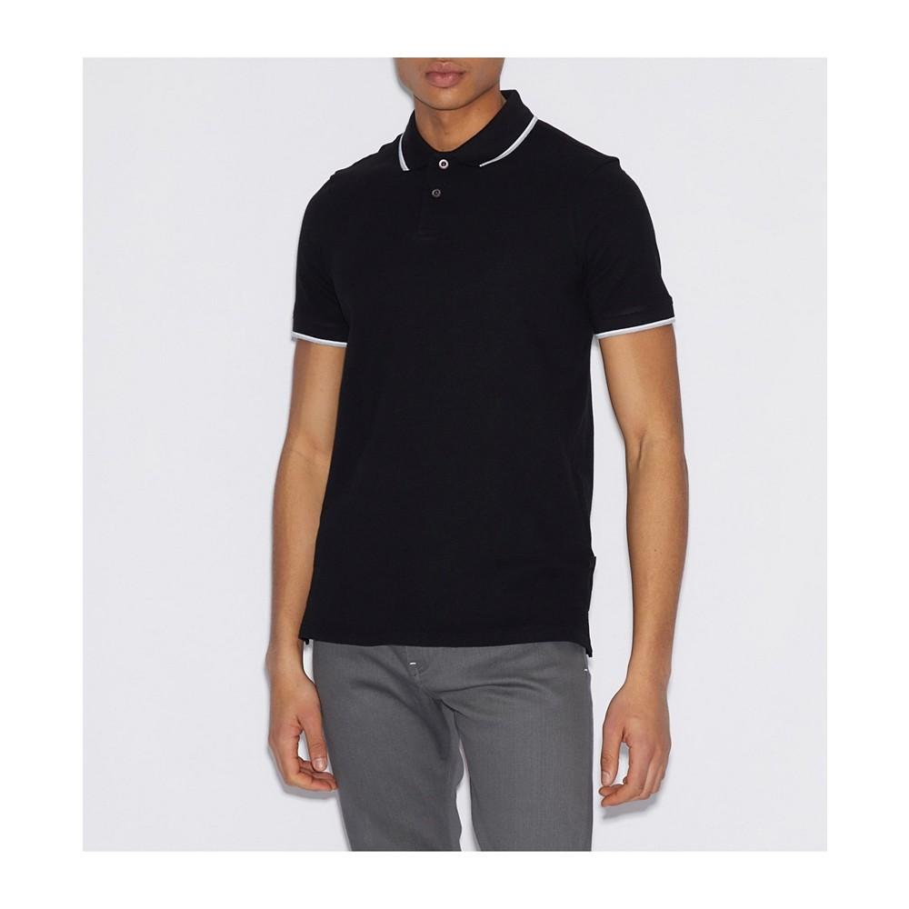 A|X Armani Exchange Men's Contrast Tipped Polo Shirt