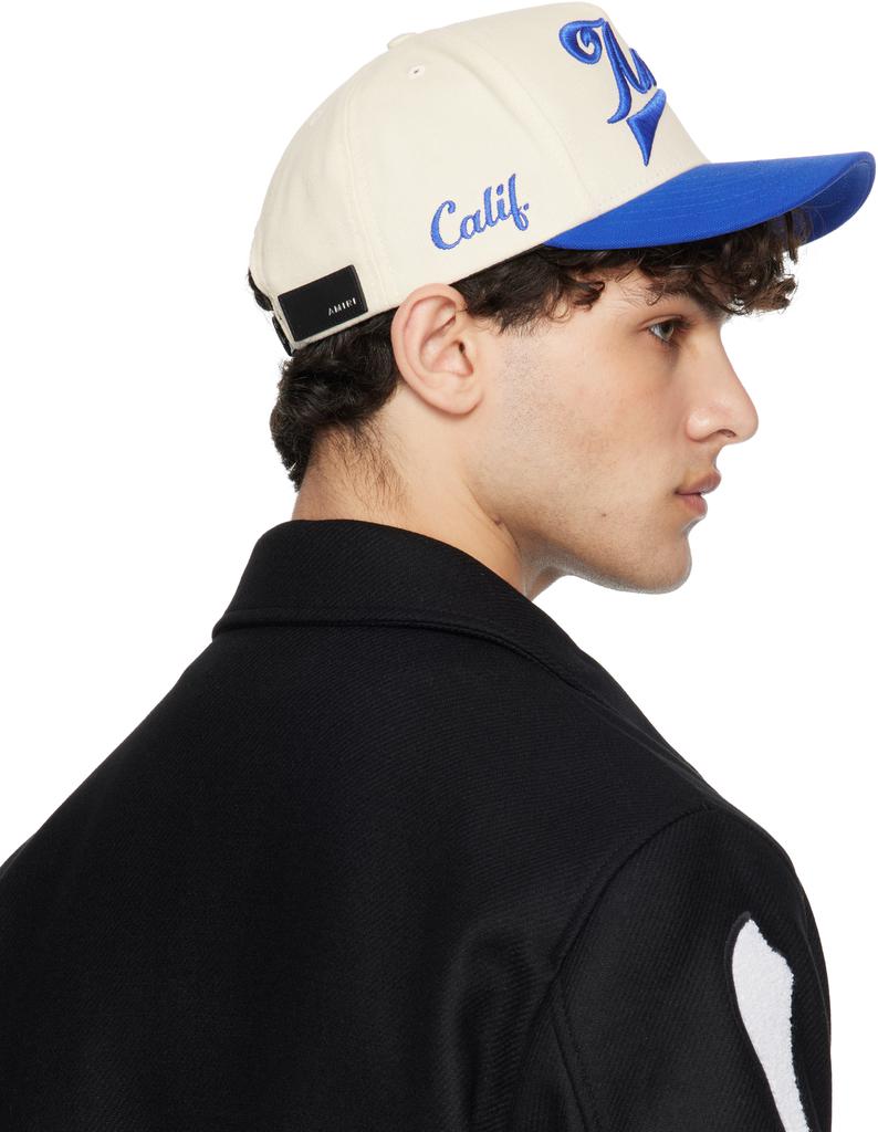 AMIRI Off-White & Navy 'Amiri' Two Tone Canvas Cap - Hats