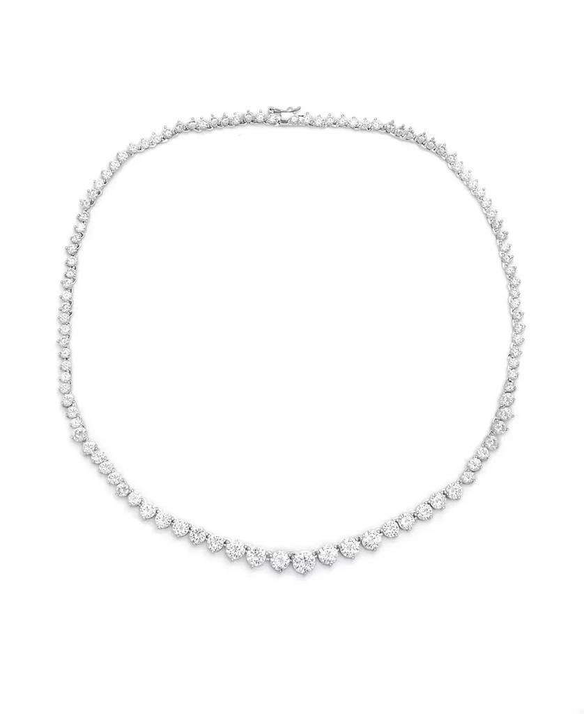 Macy
s Graduated Cubic Zirconia Tennis Necklace In Silver Plate or Gold Plate