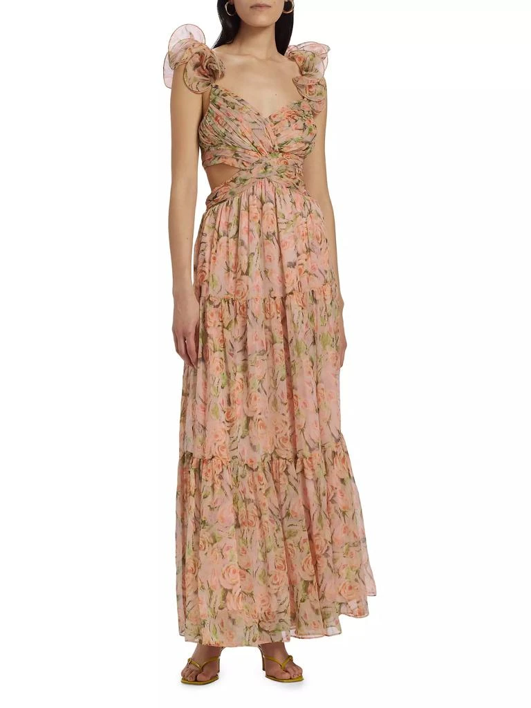ASTR Fritillaria Floral Cut-Out Maxi Dress 3