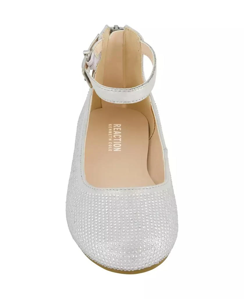 Kenneth Cole Kenneth Cole Little Girls Daisy Ethel Silver Ballet Flat 3