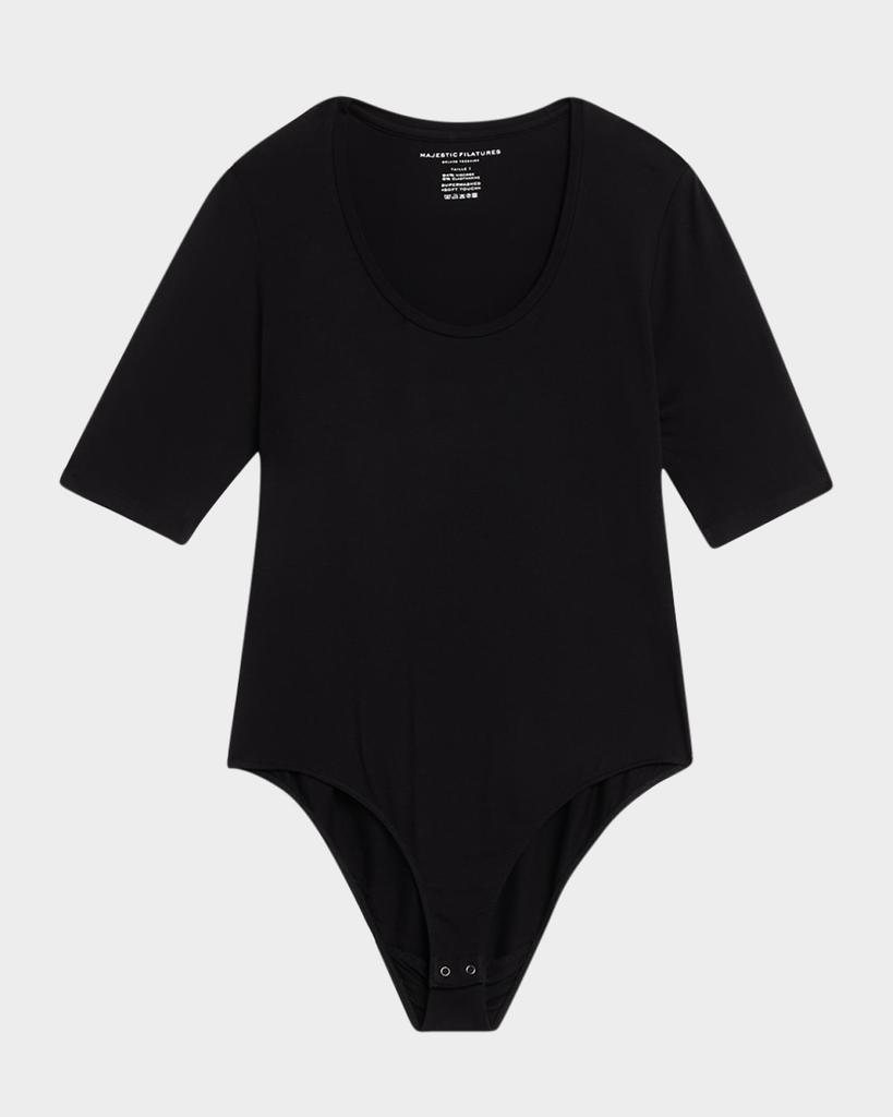 MAJESTIC FILATURES Soft Touch Scoop-Neck Bodysuit