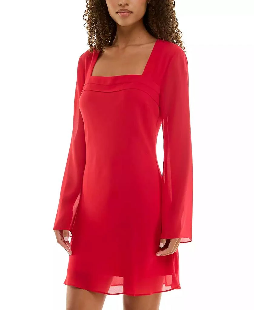 B Darlin Juniors' Long-Sleeve A-Line Dress 3