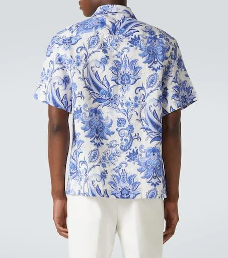 ETRO Paisley linen bowling shirt 4