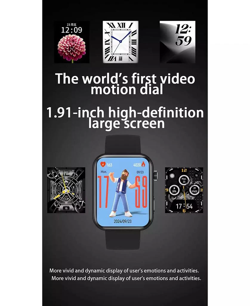 RUXING Smart 1.91'' Smart Watches for Women Men Photography multifunctional With Bluetooth Call, Health Monitoring, IP67 4