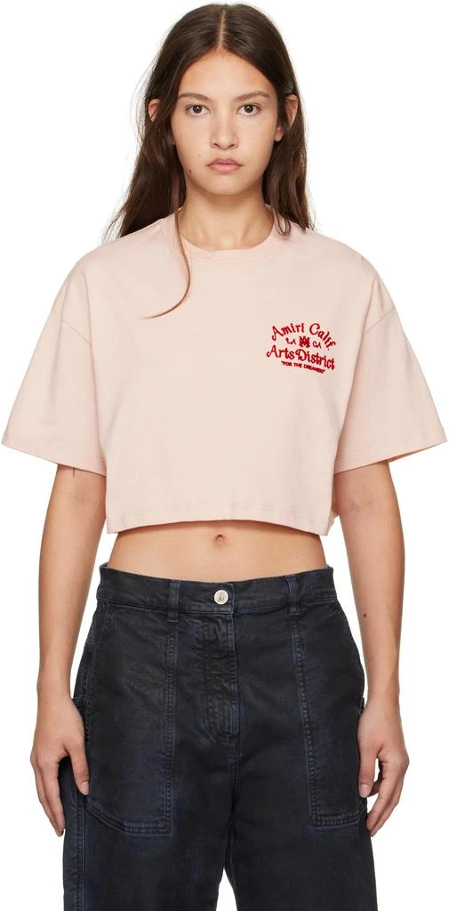 AMIRI Pink 'Arts District' T-shirt 1