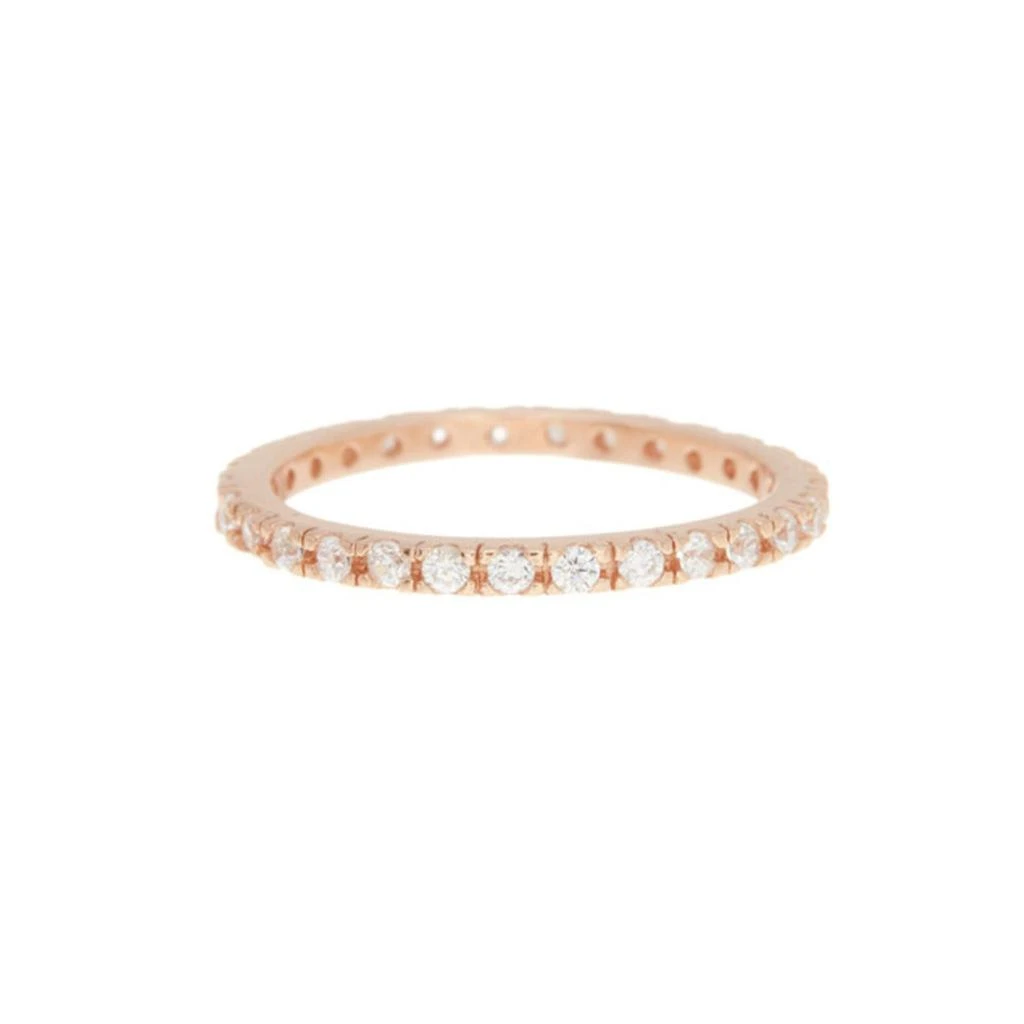 ADORNIA Crystal Eternity Band Ring  rose gold 1