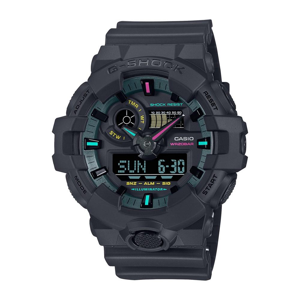 G-Shock Mens Analog Digital Black Resin Watch, 57.5mm, GA700MF-1A