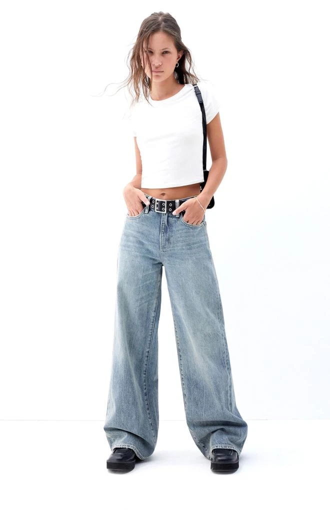 PacSun Jessie Medium Indigo High Waisted Baggy Jeans 2