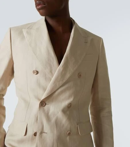 Dolce 
Gabbana Double-breasted linen blazer 5