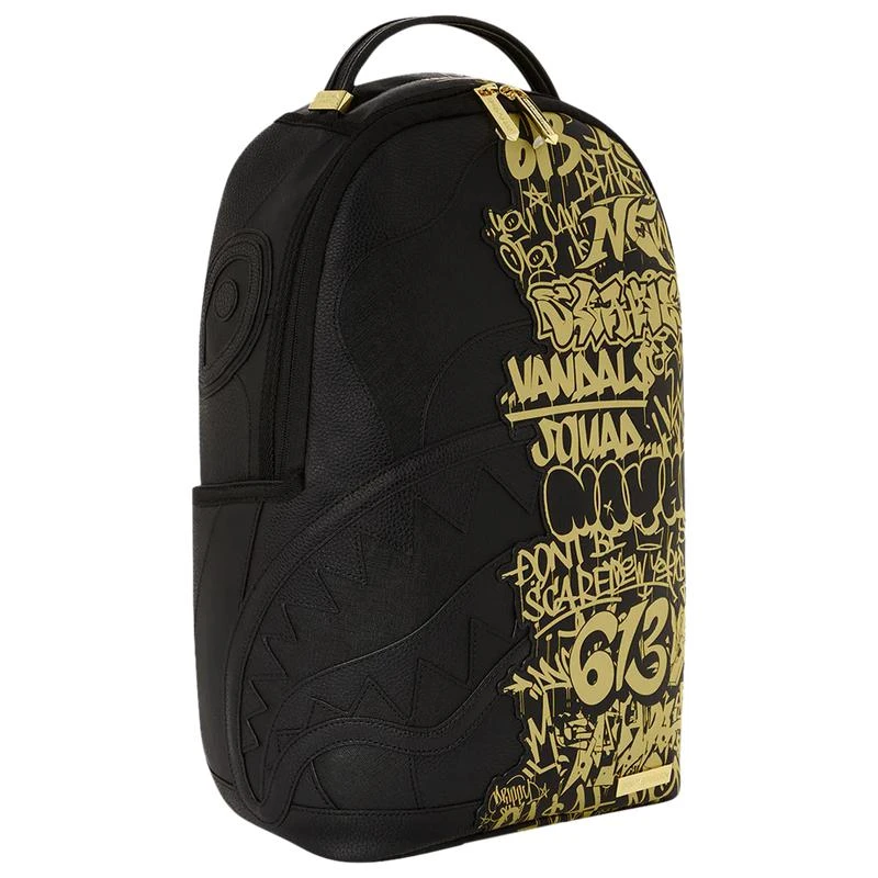 SprayGround Sprayground Gold Graff DLX Backpack - Adult 3