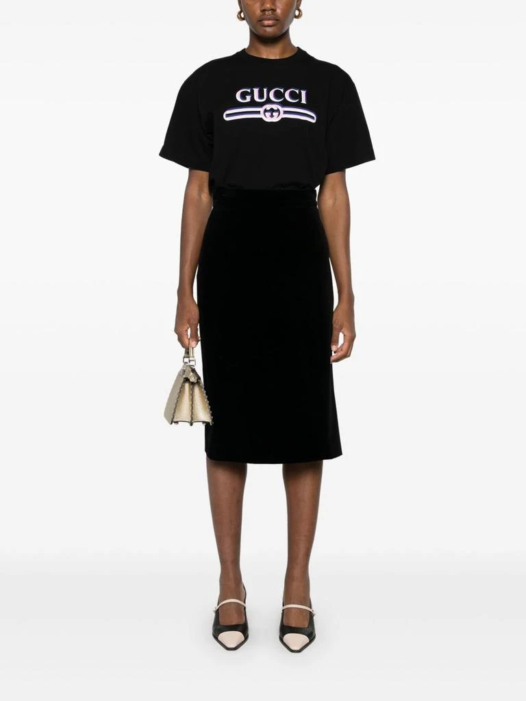 Gucci GUCCI - Logo Cotton T-shirt 4