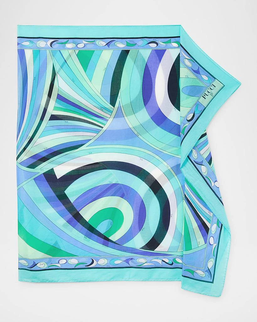 EMILIO PUCCI Iride Print Cotton Pareo Coverup 1