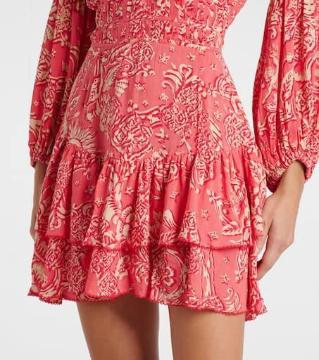 Poupette St Barth Chiara printed ruffled minidress 5