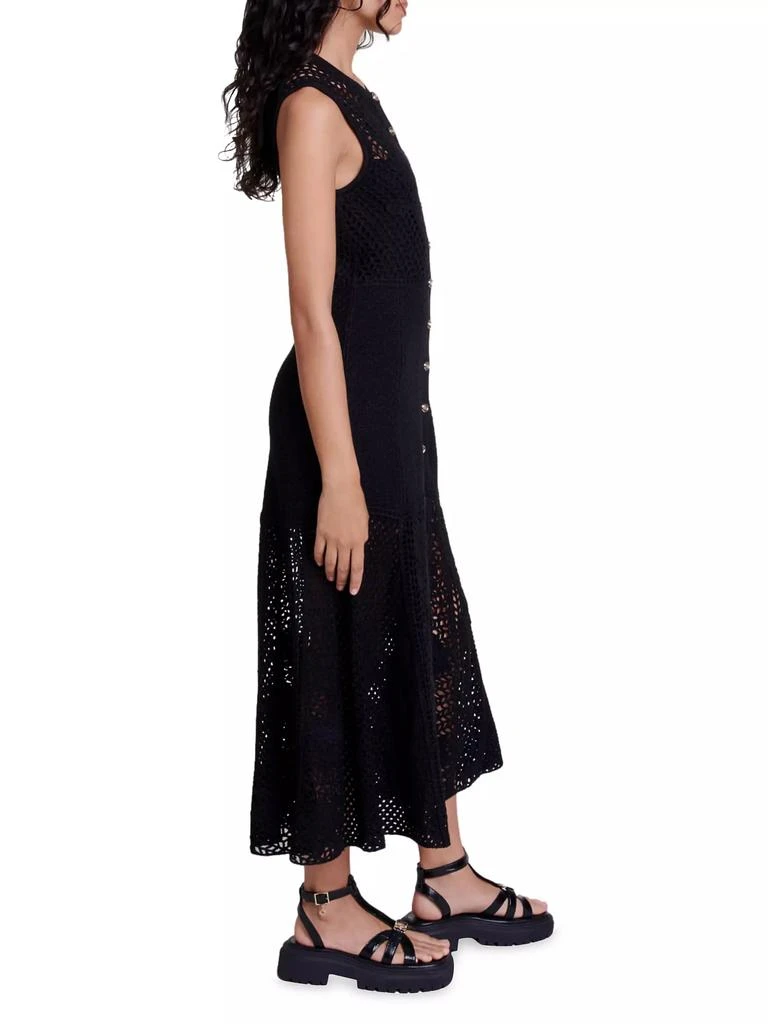 Maje Crochet-Knit Maxi Dress 3