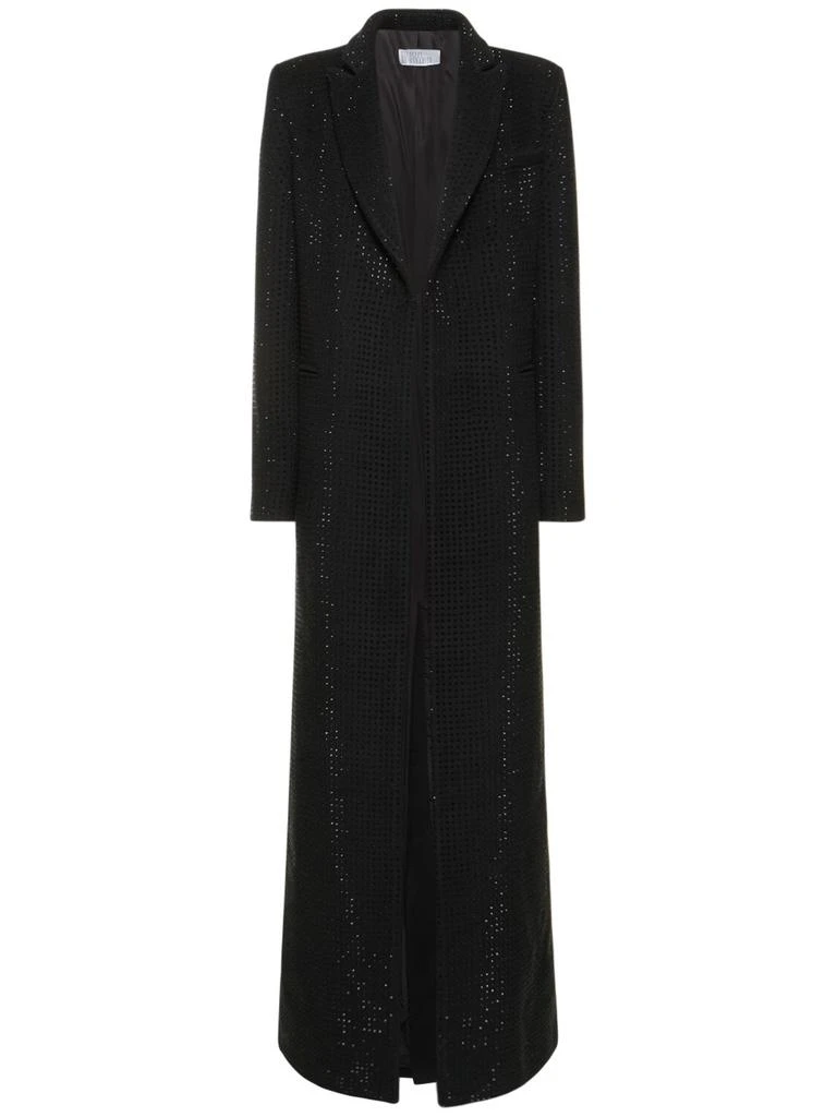 GIUSEPPE DI MORABITO Embellished Wool Blend Long Coat 1