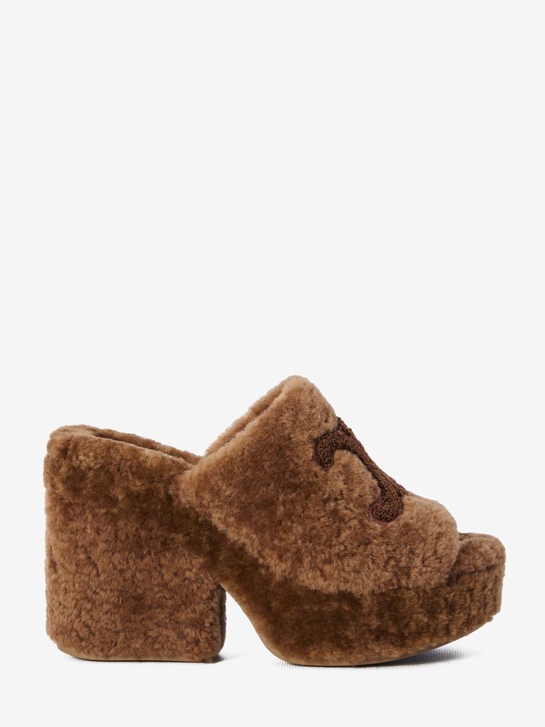 CELINE｜SLIPPERS (CELINE MARLOU TRIOMPHE MULE IN SUEDE C CELINE MARLOU TRIOMPHE MULE in Suede Calfskin W 39, UK 6.5