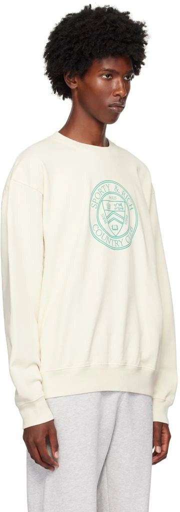 Sporty & Rich Off-White Connecticut Crest Sweatshirt 2