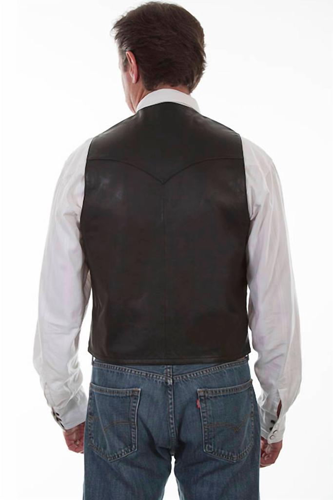 Scully Button Front Vest In Black