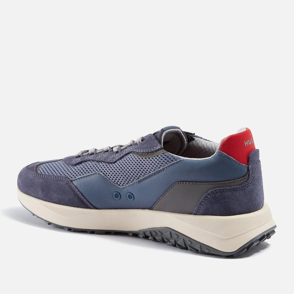 Hugo Boss HUGO MEN'S KANE RUNN MESH AND FAUX LEATHER TRAINERS 2