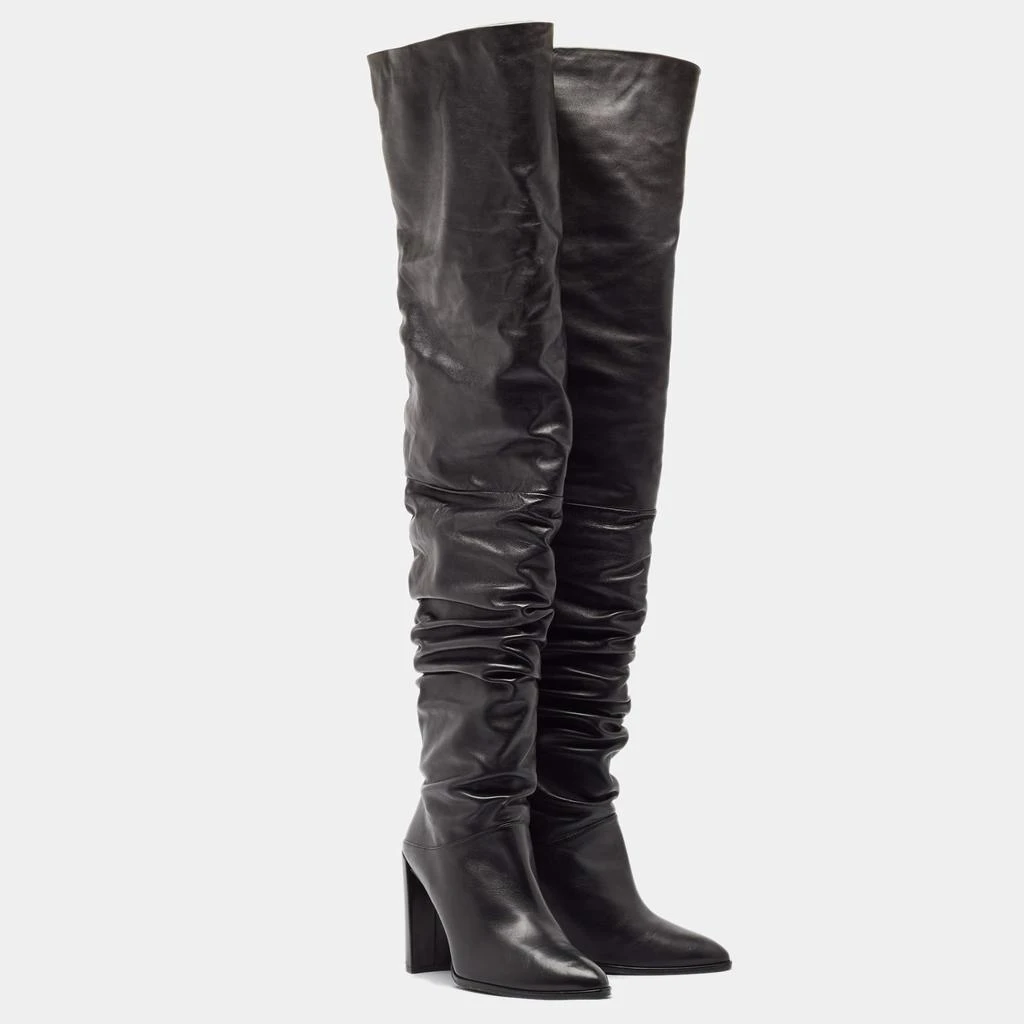 Stuart Weitzman Stuart Weitzman Black Leather Histyle Over The Knee Boots Size 42.5 4