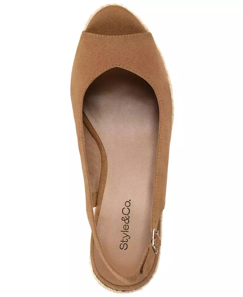 Style & Co Women's Darlitaa Peep Toe Slingback Wedge Pumps, Created for Macy's 4