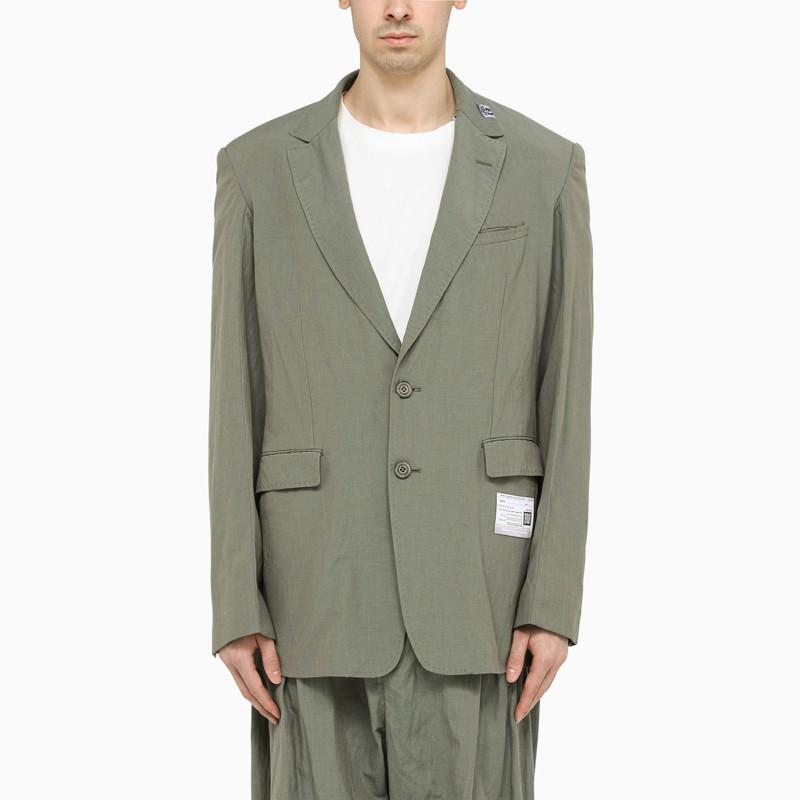 Maison MIHARA YASUHIRO Single-breasted khaki jacket in technical fabric