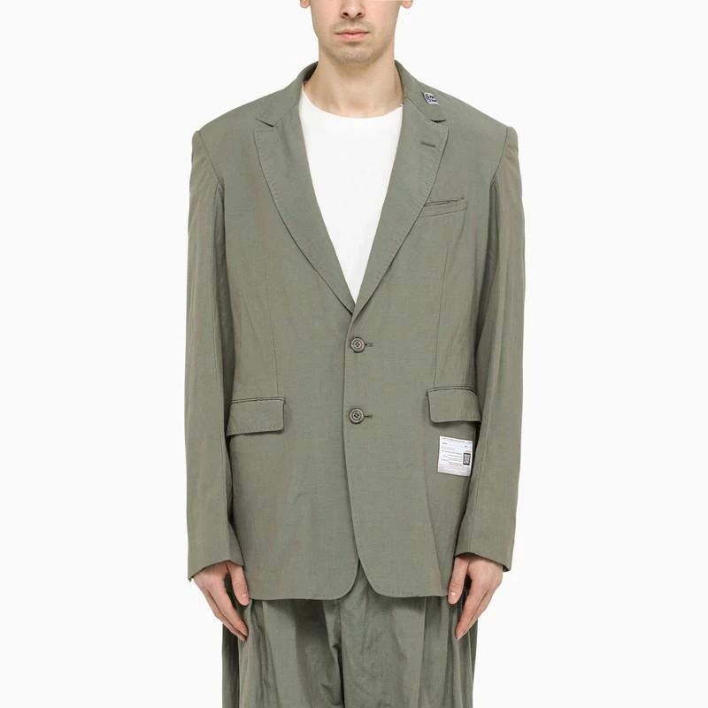 Maison MIHARA YASUHIRO Single-breasted khaki jacket in technical fabric 1