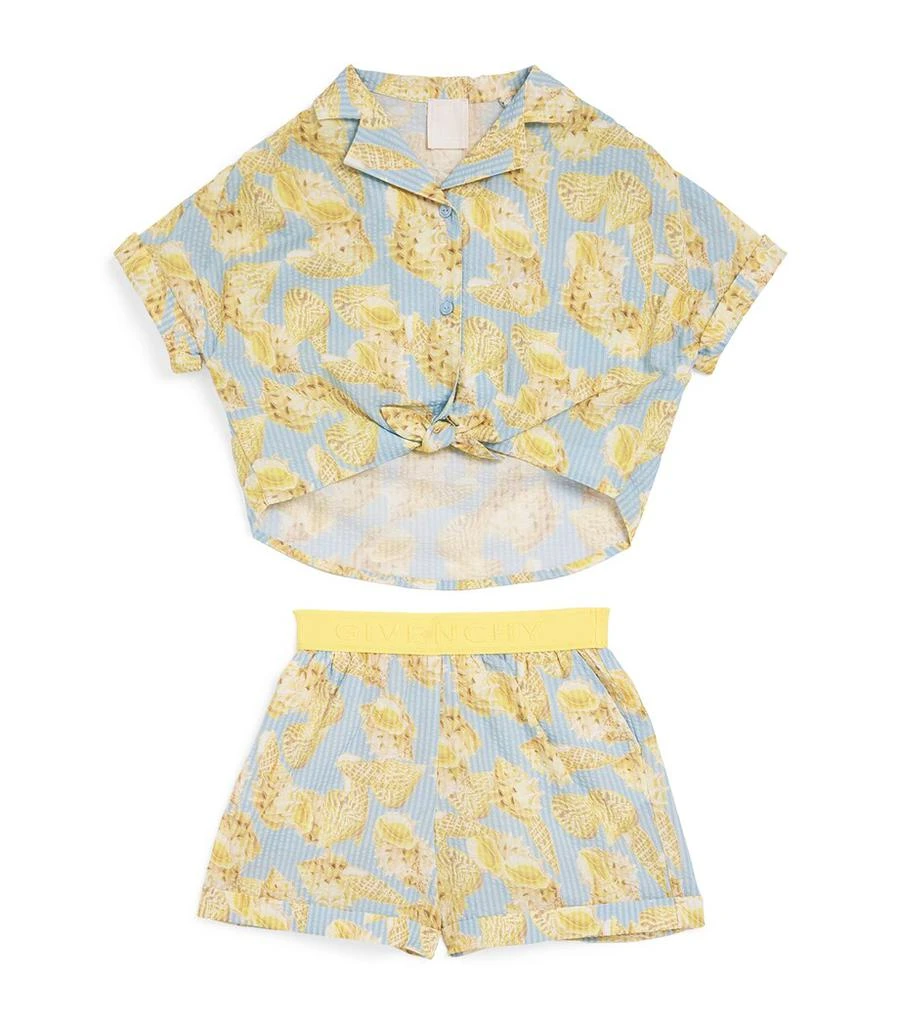 Givenchy Seashell Print Shirt and Shorts Set (4-12+ Years) 1