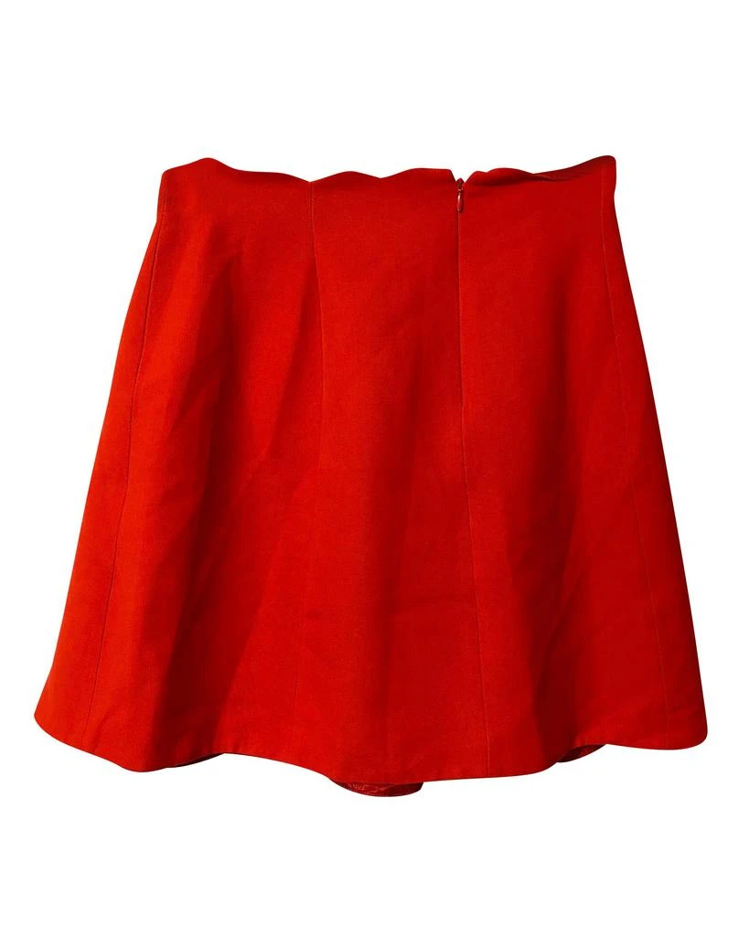 Claudie Pierlot Scalloped Skirt in Red Viscose 3
