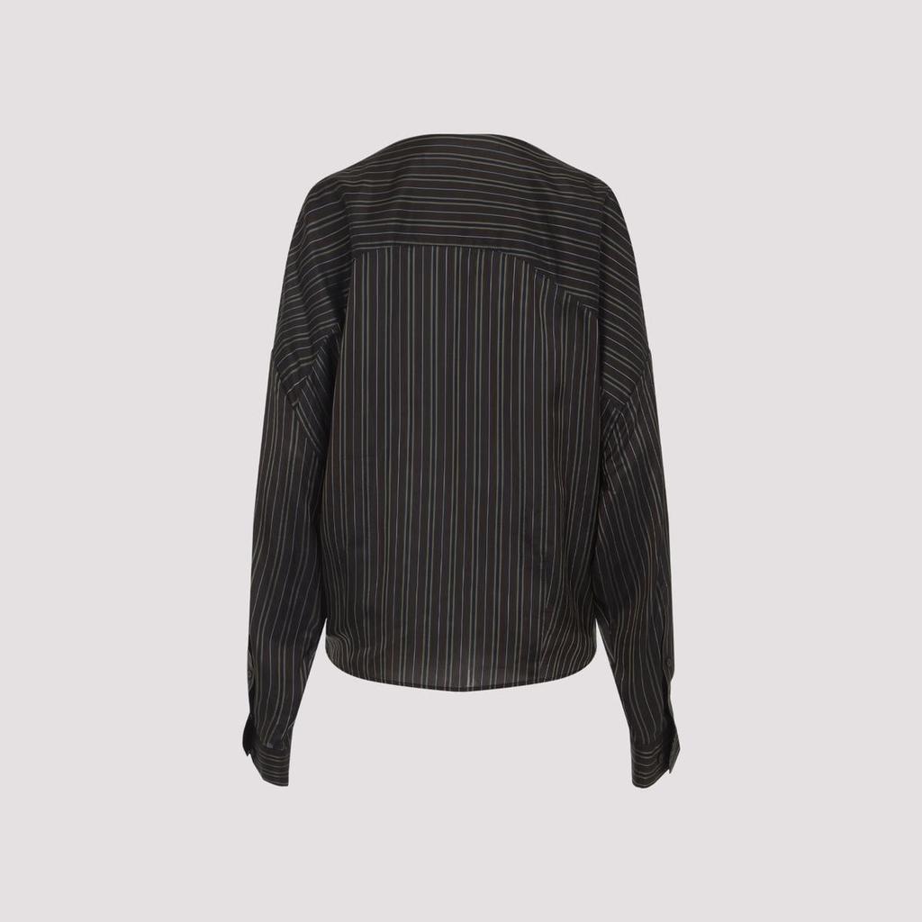 トップス DRIES VAN NOTEN Black Summer Knit Dries Van Noten | Black Floral Intarsia-Knit Wool Sweater