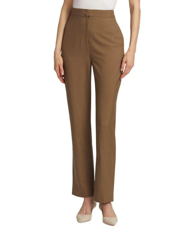 Loulou Studio Maia Wool Tapered Crop Pants 1