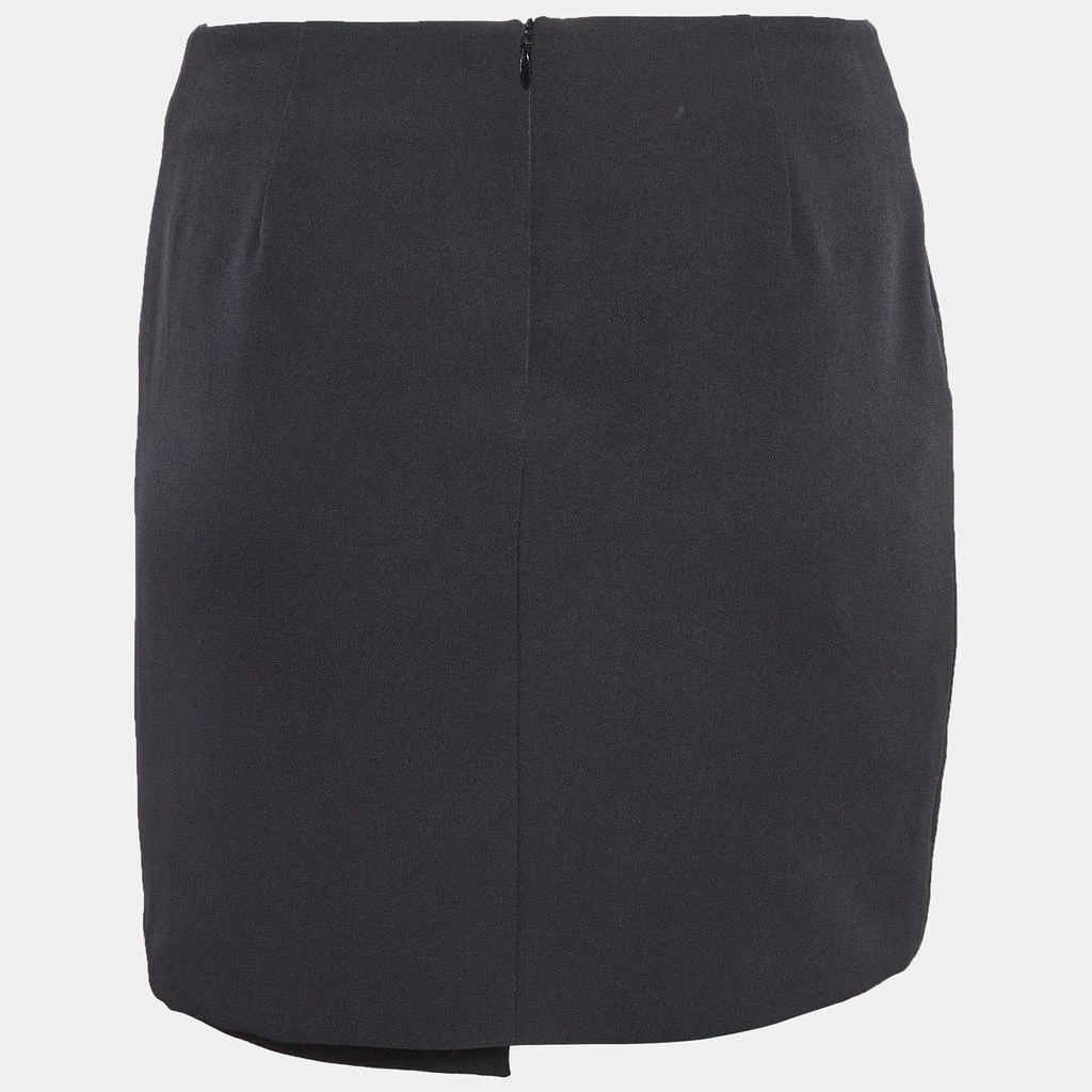 Versus Versace Versus Versace Black Crepe Logo Safety Pin Mini Skirt S 2