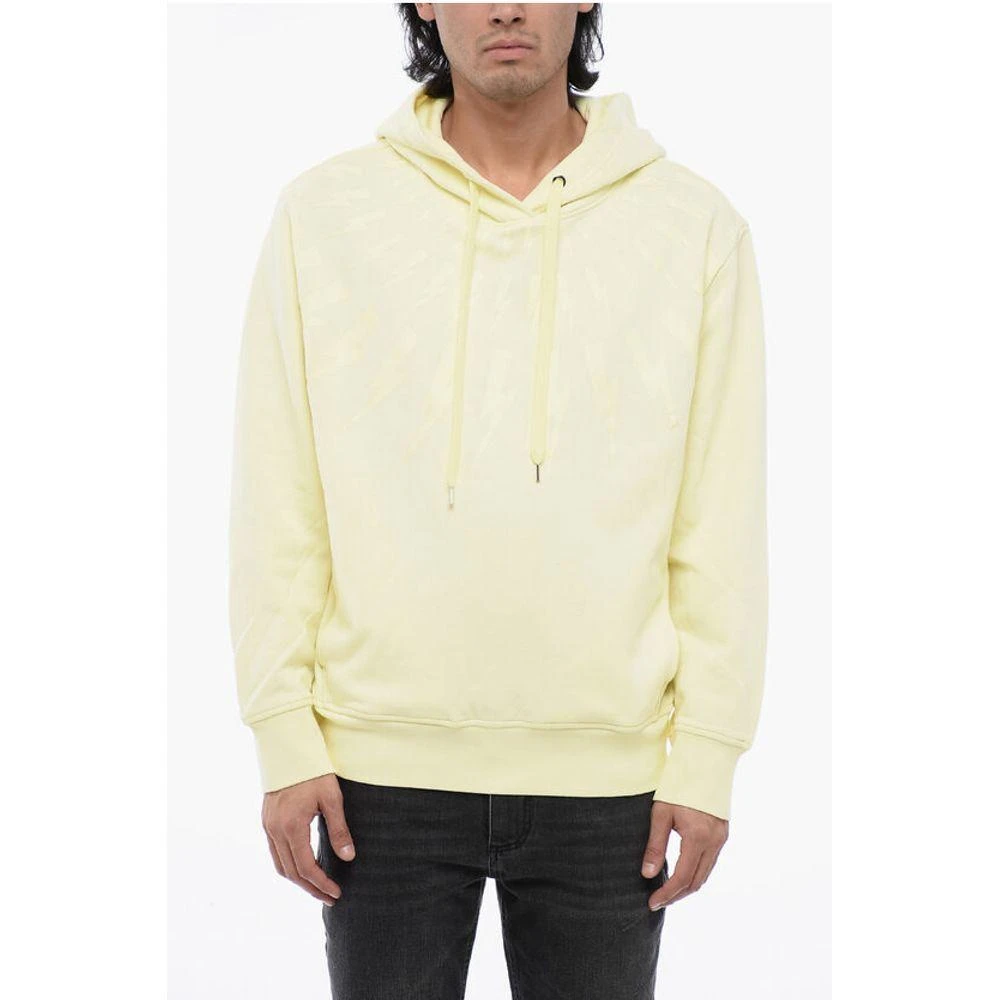 Neil Barrett Brushed Cotton FAIRISLE THUNDERBOLT Men's Hoodie 1
