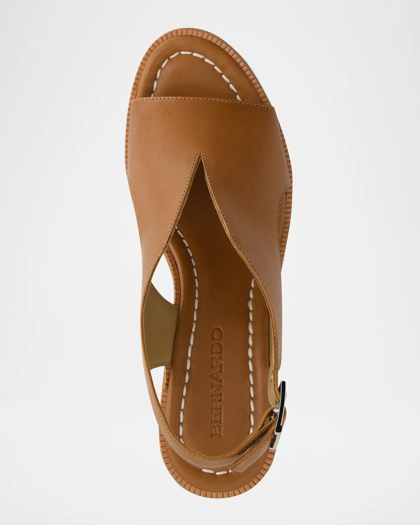 Bernardo Kuarta Leather Cork Wedge Sandals 5