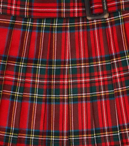 Dolce & Gabbana Pleated tartan virgin wool skirt 2