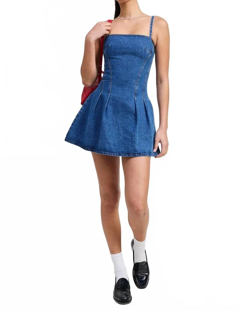EMORY PARK Retro Revival Denim Mini Dress In Blue 1