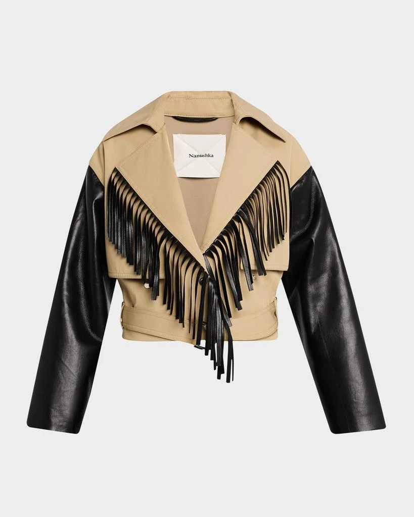 Nanushka Kazia Fringe Trench Coat 1