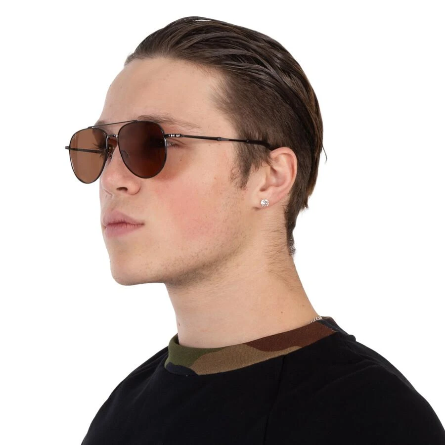 Salvatore Ferragamo Salvatore Ferragamo Brown Pilot Unisex Sunglasses SF226S 021 58 2