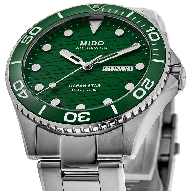 MIDO Ocean Star 200 C Green Dial Steel Men's Watch M042.430.11.091.00 2