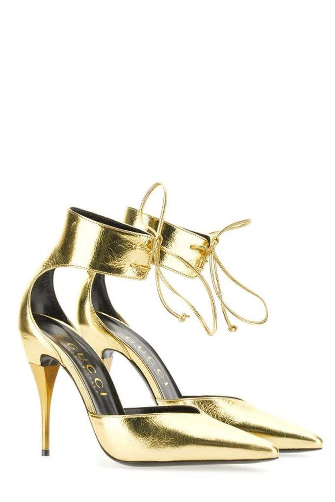 Gucci Gucci Metallic Effect High Heeled Pumps 2