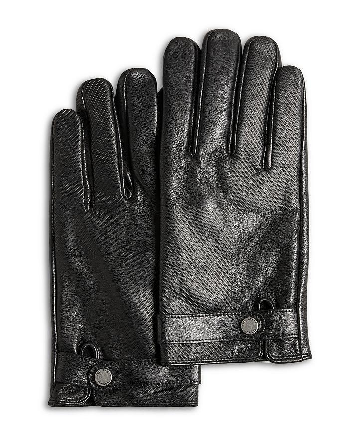 Ted Baker London House Check Etched Leather Gloves
