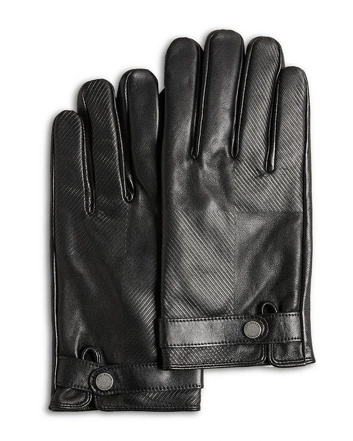 Ted Baker London House Check Etched Leather Gloves 1