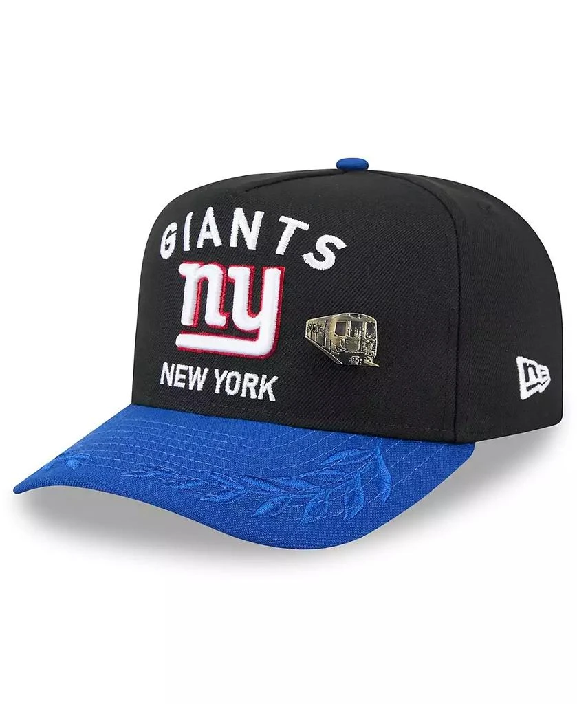 New Era Men's Black/Royal New York Giants 2025 NFL Draft On Stage A-Frame 59FIFTY Fitted Hat 1