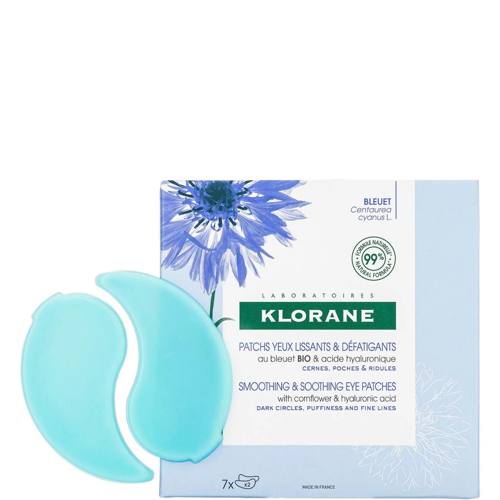 KLORANE KLORANE Smoothing and Soothing Eye Patches with Cornflower and Hyaluronic Acid 7g 2
