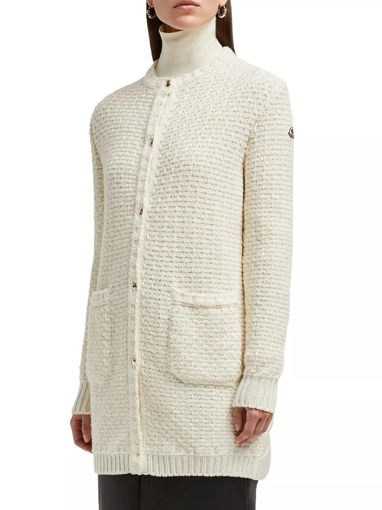 Moncler Lurex Wool Blended Long Cardigan 3