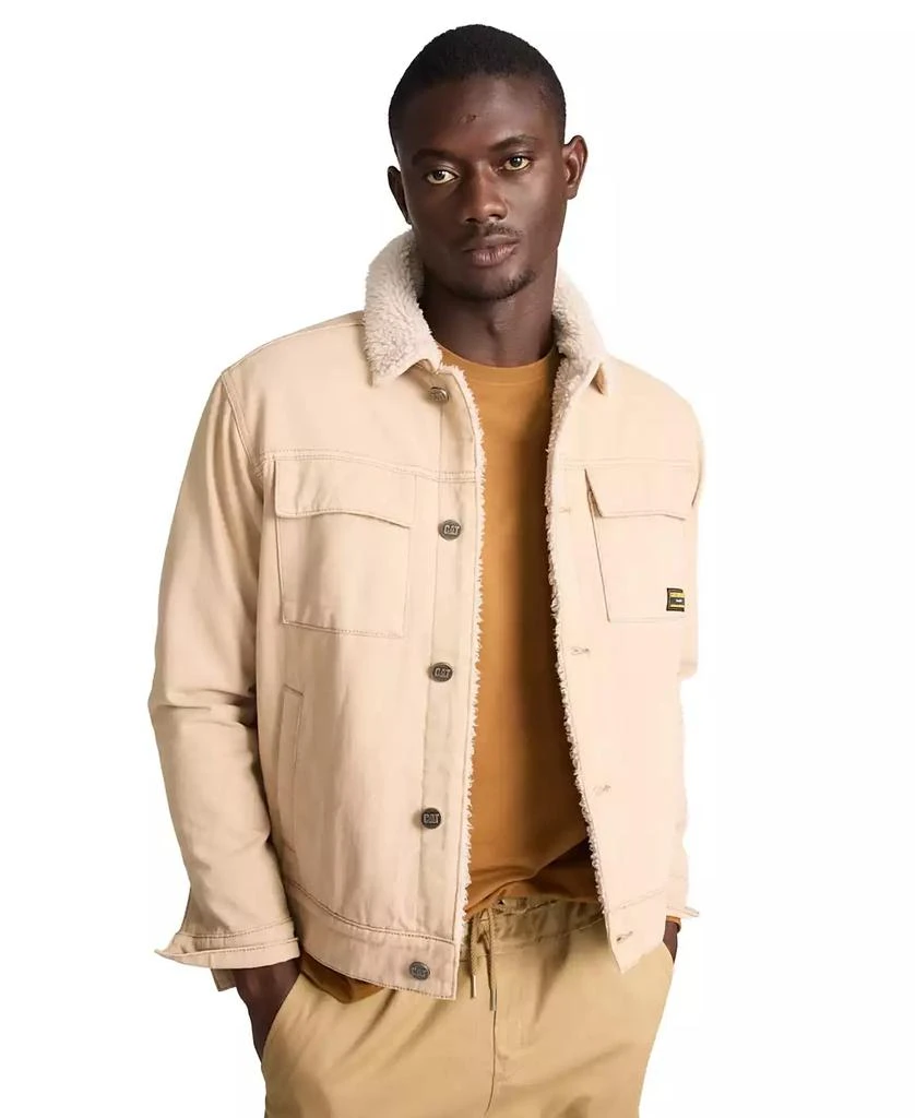 Cat Men's Denim Sherpa Lined Work Jacket 3
